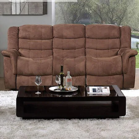 Casual Microfiber Dual Reclining Sofa